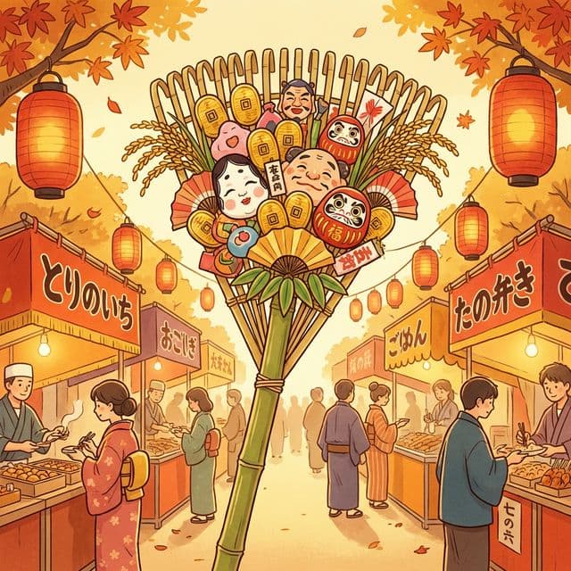 酉の市と熊手｜商売繁盛を願う11月の風物詩