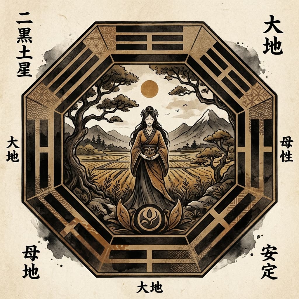 二黒土星（じこくどせい）の意味と運勢｜性格・相性・2026年開運行動