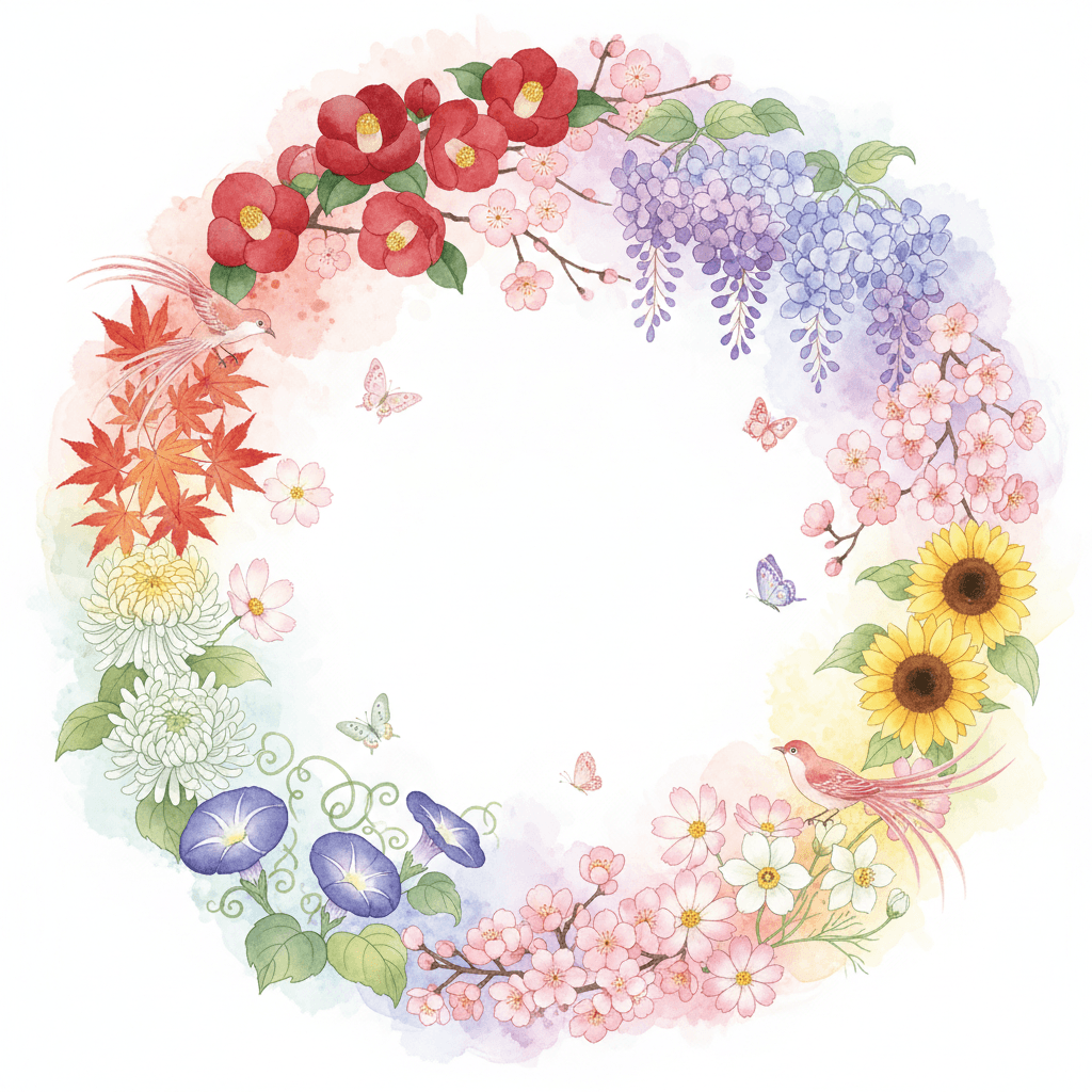 花暦と誕生花 ─ 月別の代表花と花言葉ガイド