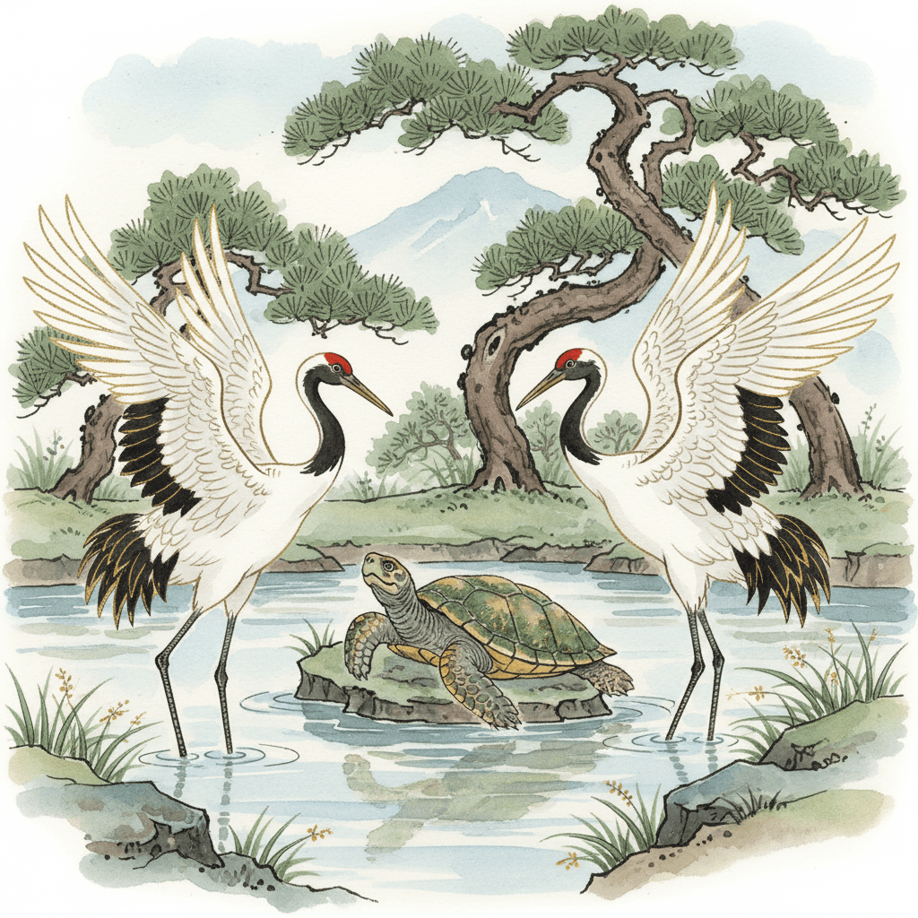 鶴亀と暦 ─ 長寿の象徴と日本の動物暦