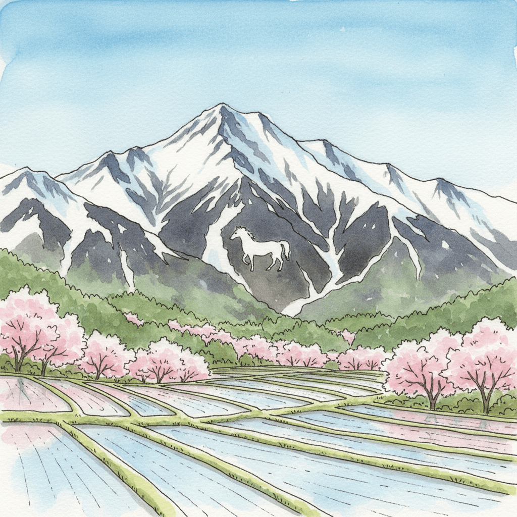 雪形と農事暦 ─ 春の山が教える種まきの時期