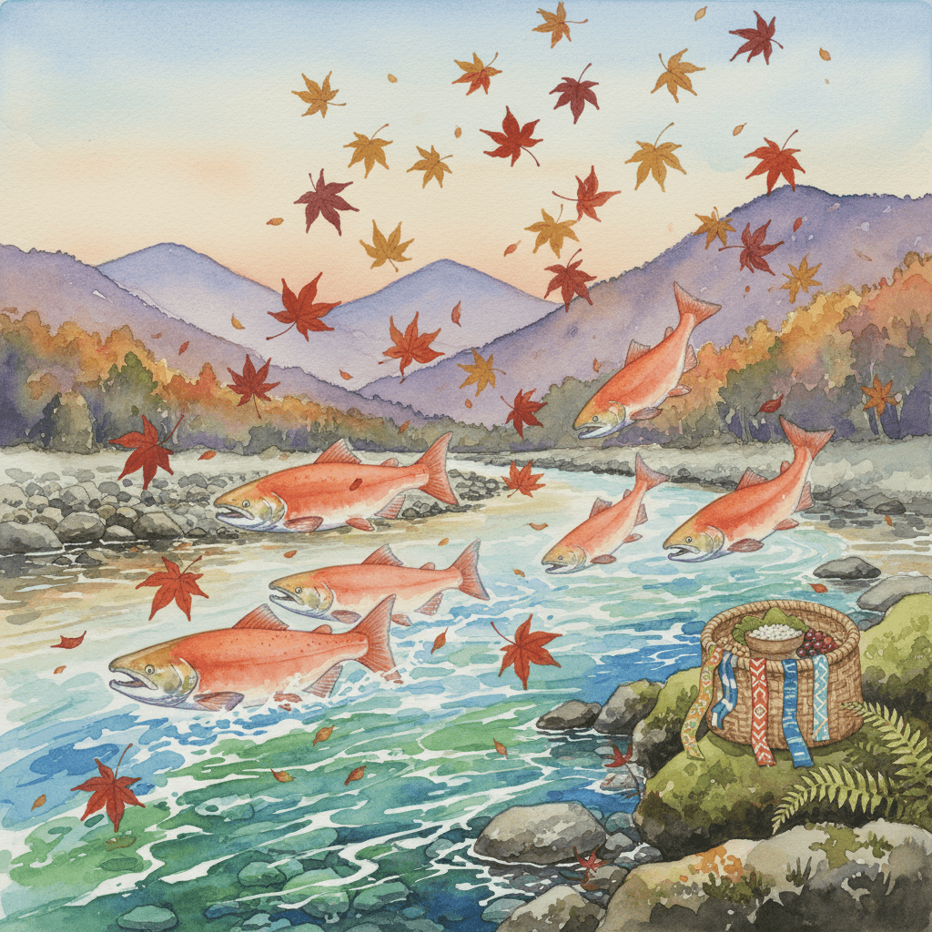 秋鮭「アキアジ」と神への献上─北海道の鮭祭りと暦