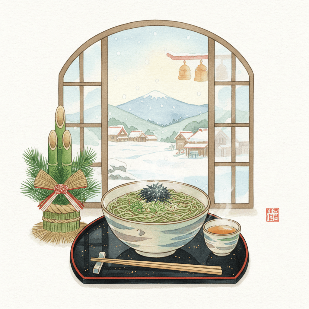 年越しそばと北海道の茶そば文化─大晦日の食と暦