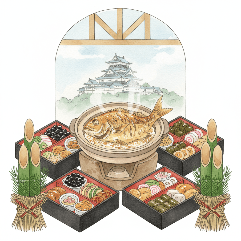 鯛めしとおせち─愛媛の「めでたい」文化と正月の暦