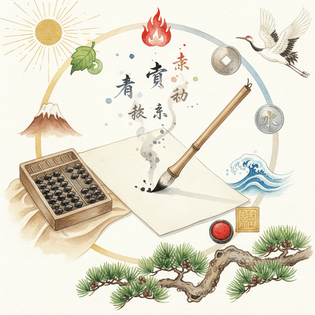 社名・屋号と暦 ─ 命名の吉日と画数・五行ガイド