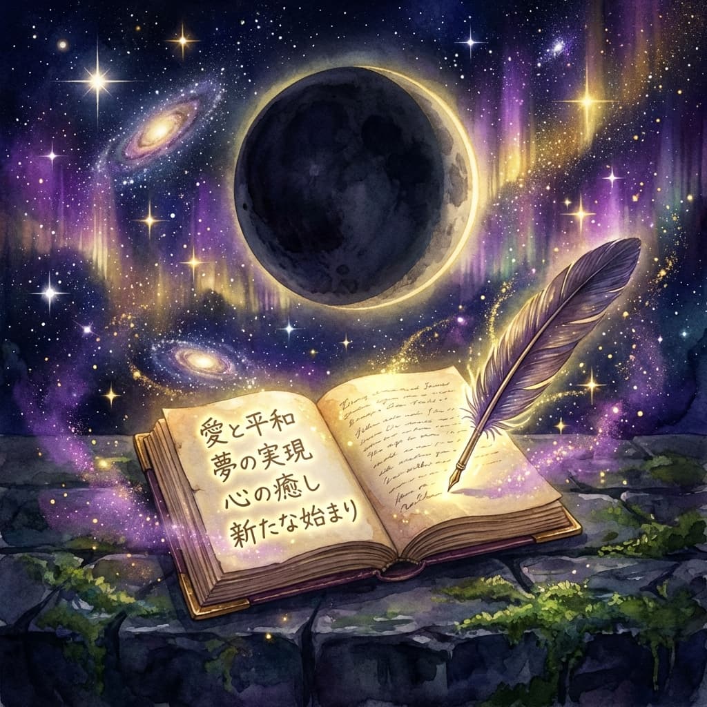 新月の願い事リスト|叶いやすい書き方と例文テンプレート