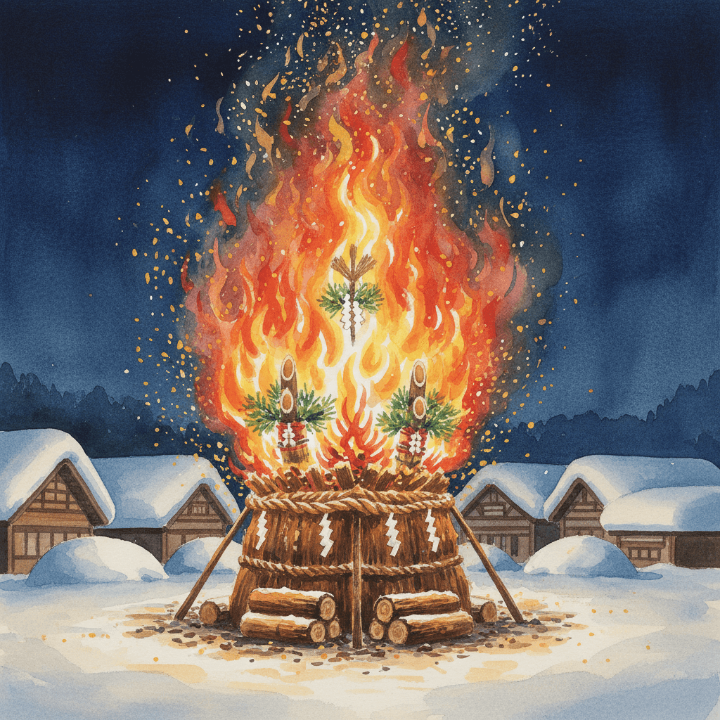 炎が結ぶ天と地 ─ 中部の道祖神祭りと左義長の開運