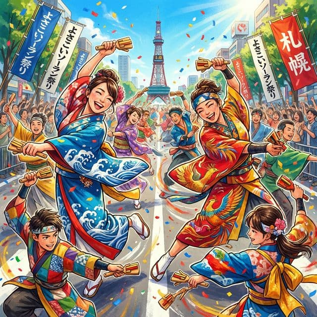 YOSAKOIソーラン祭り ─ 初夏の北海道を彩る鳴子の開運パワー