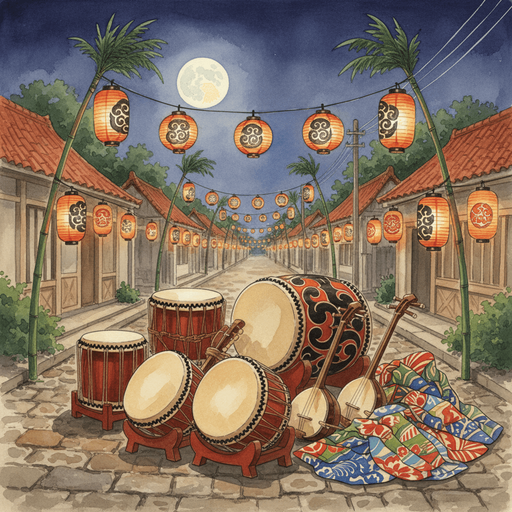 エイサーと旧盆の魂送り ─ 沖縄の盆踊りと夏の開運