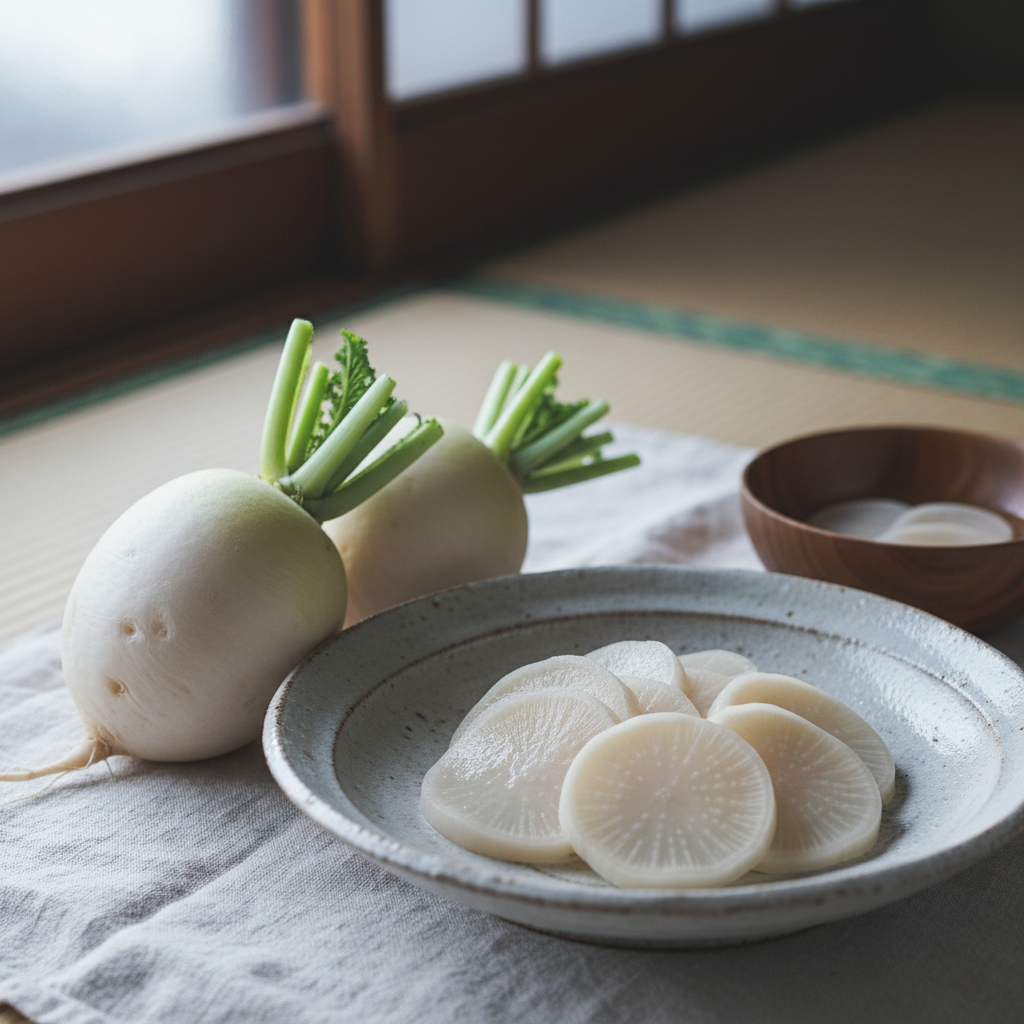 千枚漬けとかぶ